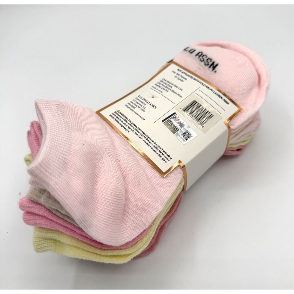 Women U.S. Polo Assn multicolor- Moisture Control Low Socks 10 Pair NEW! - Picture 4 of 5